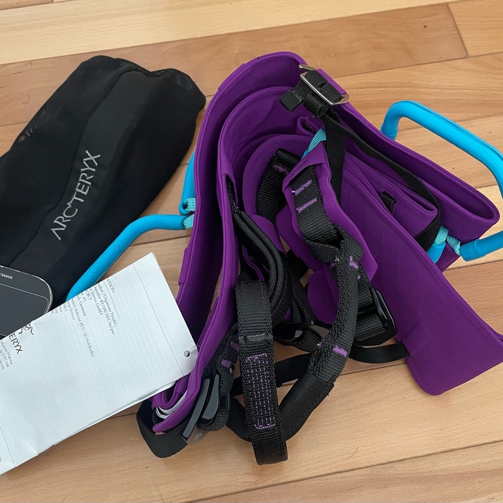 Arc'teryx Purple and Black Climbing Harness